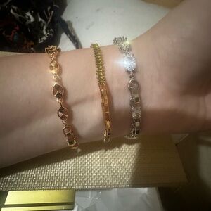 Pretty Bird Gold and Silver Bracelet Trio